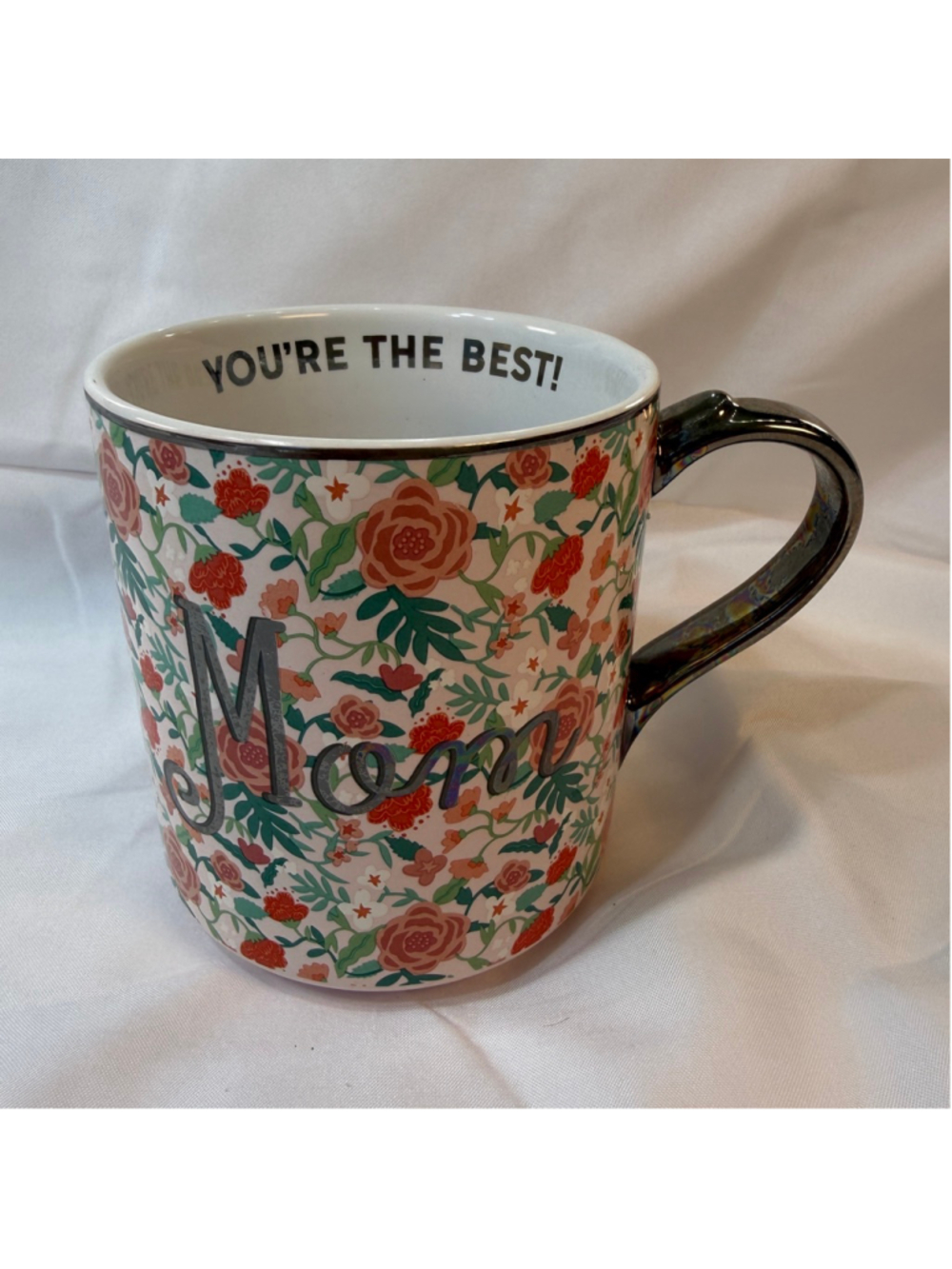Rosanna Mom Floral Coffee Mug You’re The Best Pink Floral Collectible Mug